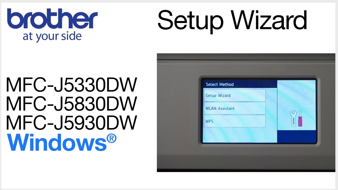 Connecting MFCJ5830DW to wireless computer with setup wizard - Windows&reg;
