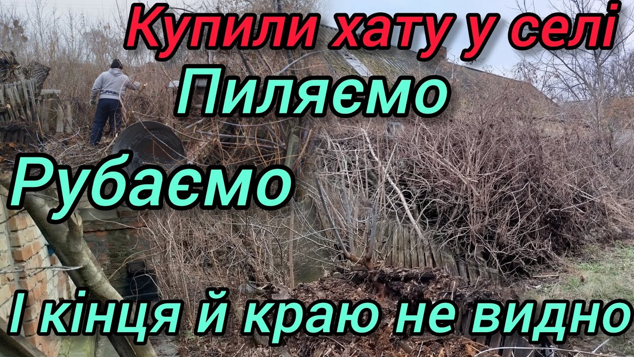 Купили хату у селі. Пиляємо 🪚 рубаємо 🪓 і кінця й краю не видно.😏