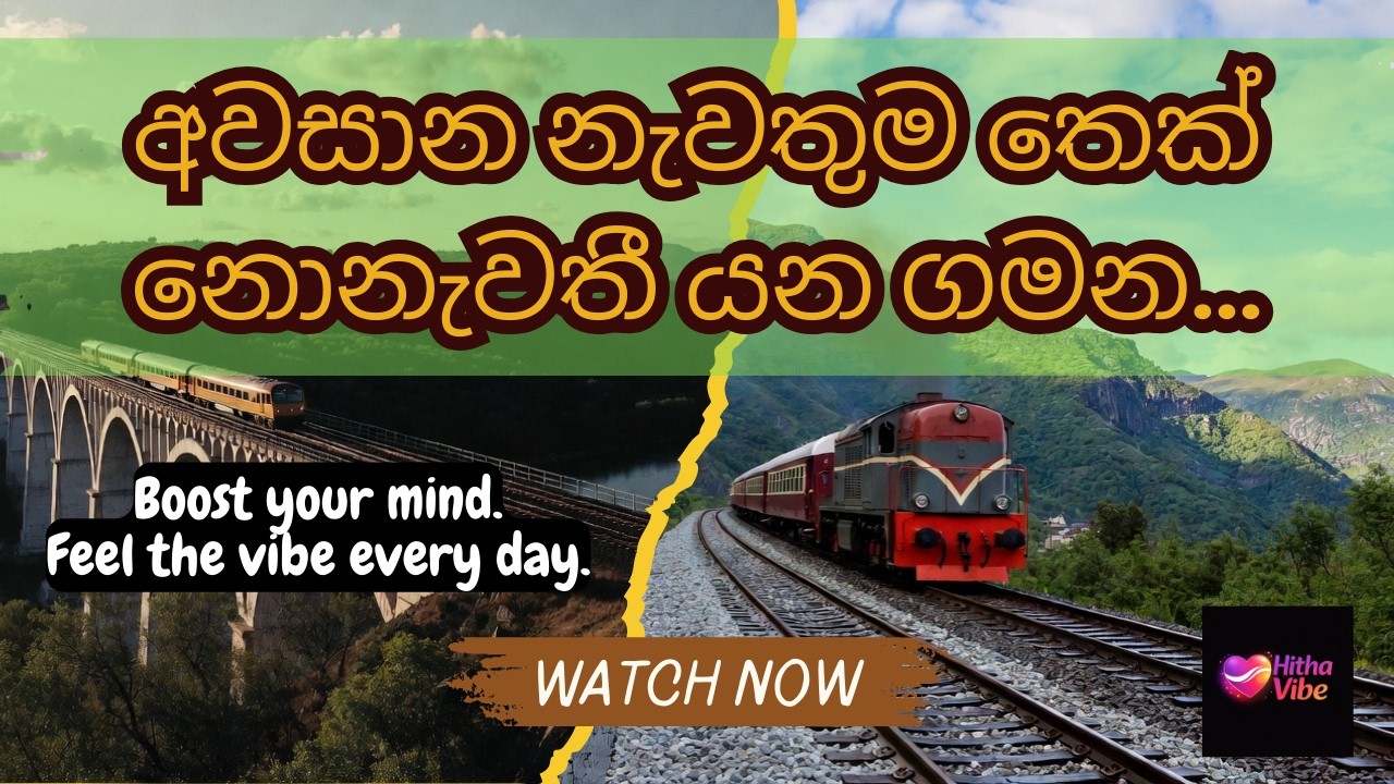 ගමන අවසන් වෙන්න කලින්, මේ කතාව අහන්න - Hitha Vibe