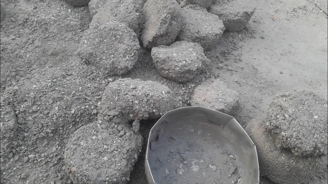 Concrete chunks crumbling dry or wet crumble 💦💦💦