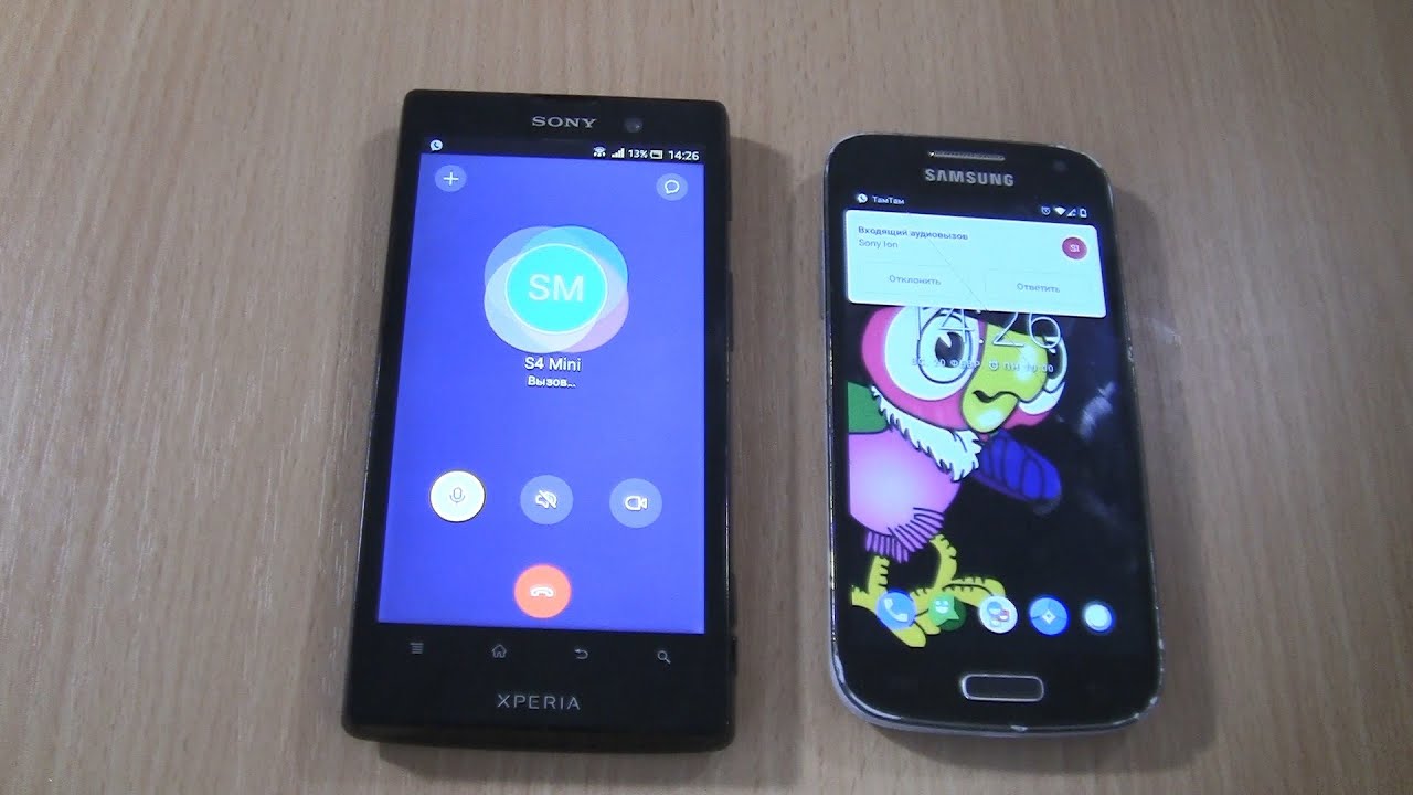 TamTam  Samsung Galaxy S4 Mini  & Sony Xperia  Incoming Call & Outgoing call at the same time!