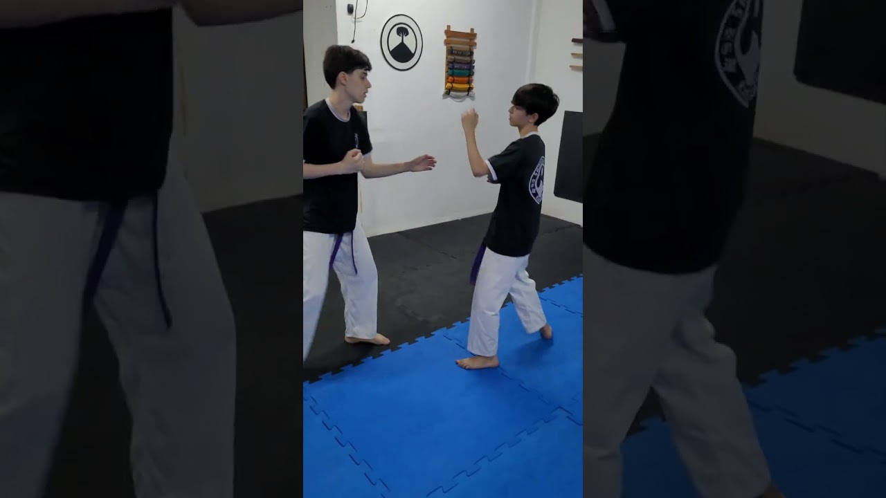Treino de Jiyu Sambon Kumite 