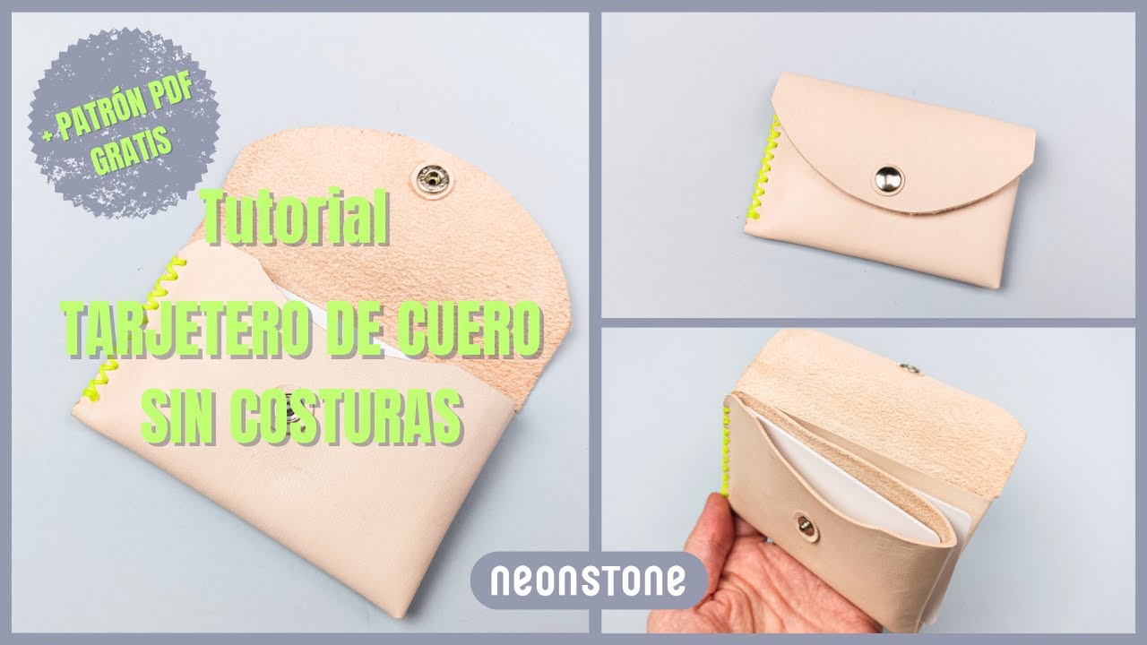 ¡Crea Magia con Cuero! Tutorial: Cartera Monedero DIY con Patrón PDF GRATIS