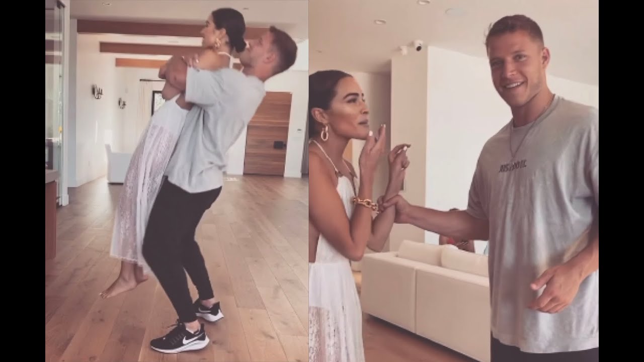 Christian McCaffrey gets pranked by his girlfriend Olivia Culpo (funny)!