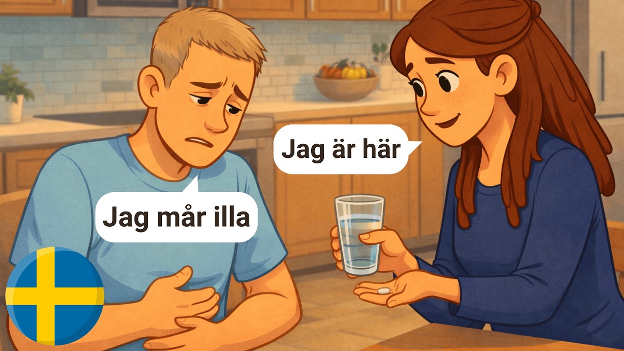 10 Easy Swedish Conversations (With Subtitles) | A1-A2 | Health Situations