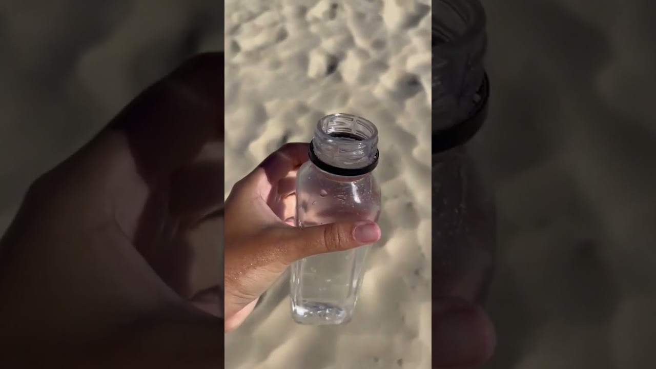 Beach in a bottle 💛🩵🏖🌊✨️ #trending #fun #creative #viral #beach