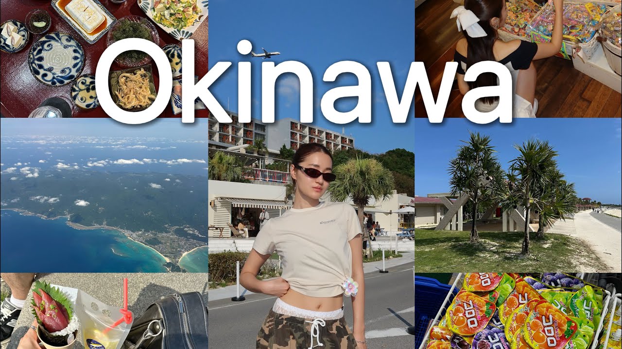 Okinawa Vlog | exploring local food, Gokusai Dori, Chura Sun Beach & Umikaji Terrace (NO car🚗)