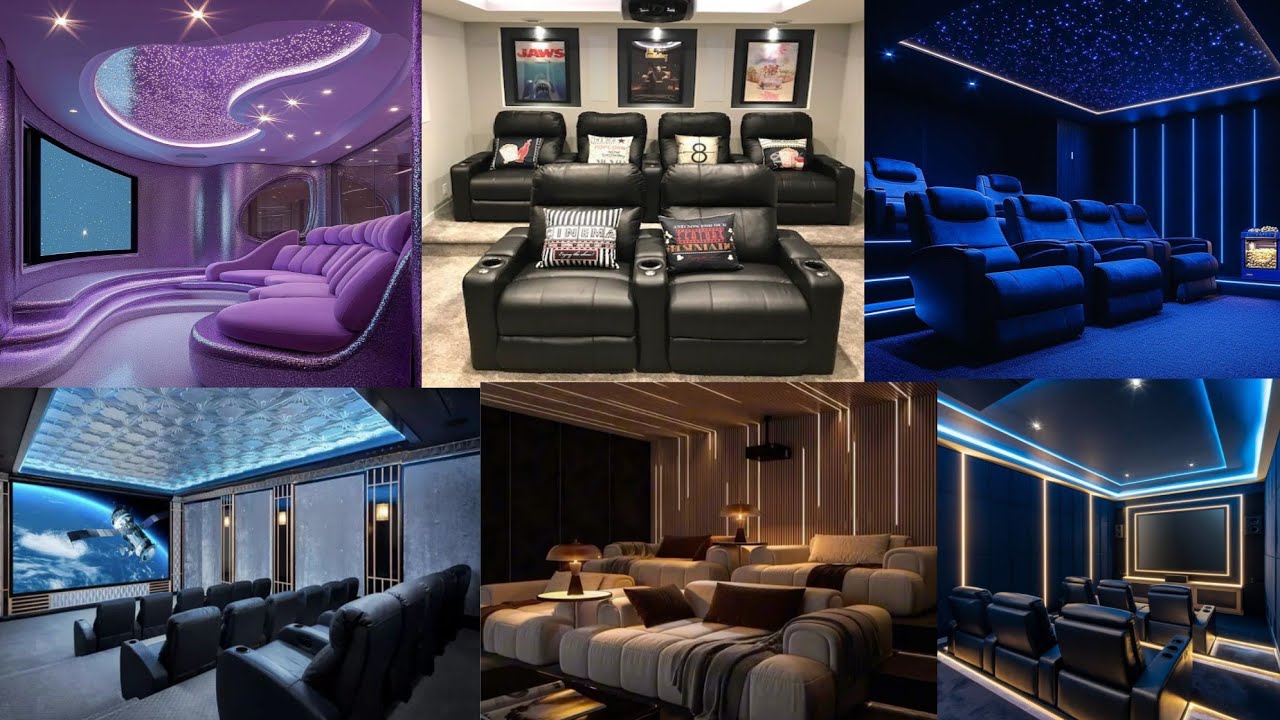 Home theater ideas | Home cinema room designs | Modern media room ideas | @aimafashionanddecoreideas