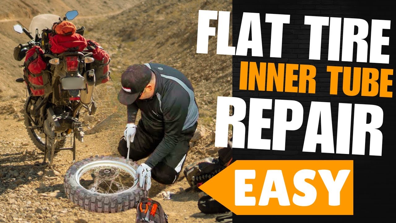 ADV MOTO | *EASY* Flat Tire Inner Tube Repair |  ASMR