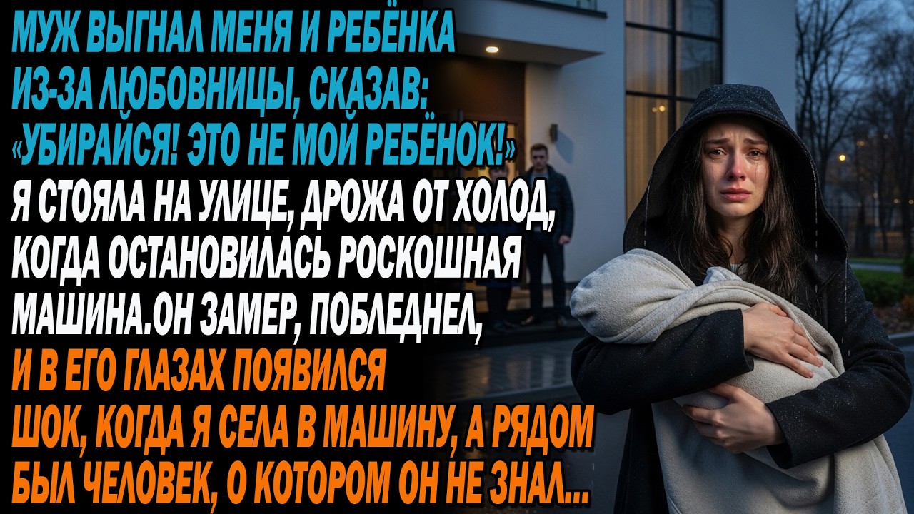 💔 Из-за любовницы меня выгнали, забрала младенца! Вдруг приехала машина, и он был в шоке 🚗😱.