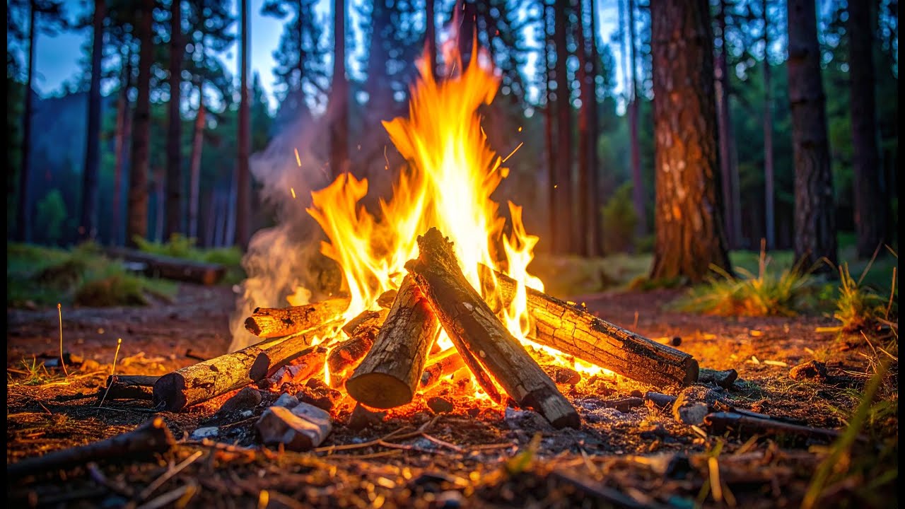 Cozy Campfire Fireplace 🔥 | 2 Hours of Fire Sounds for Sleep & Relaxation