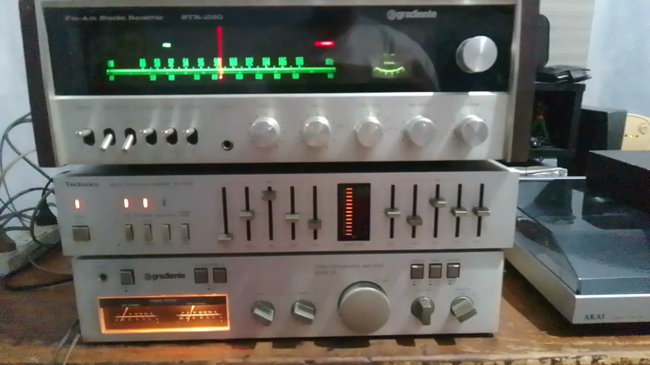 Receiver STR 1050/1976 ,Equalizador SH -8015 Technics/1980 e Amplificador Model 86/1980 Gradiente.