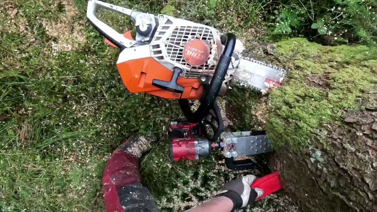 Eder Titan 50 mechanischer Fällkeil und Stihl 400 1