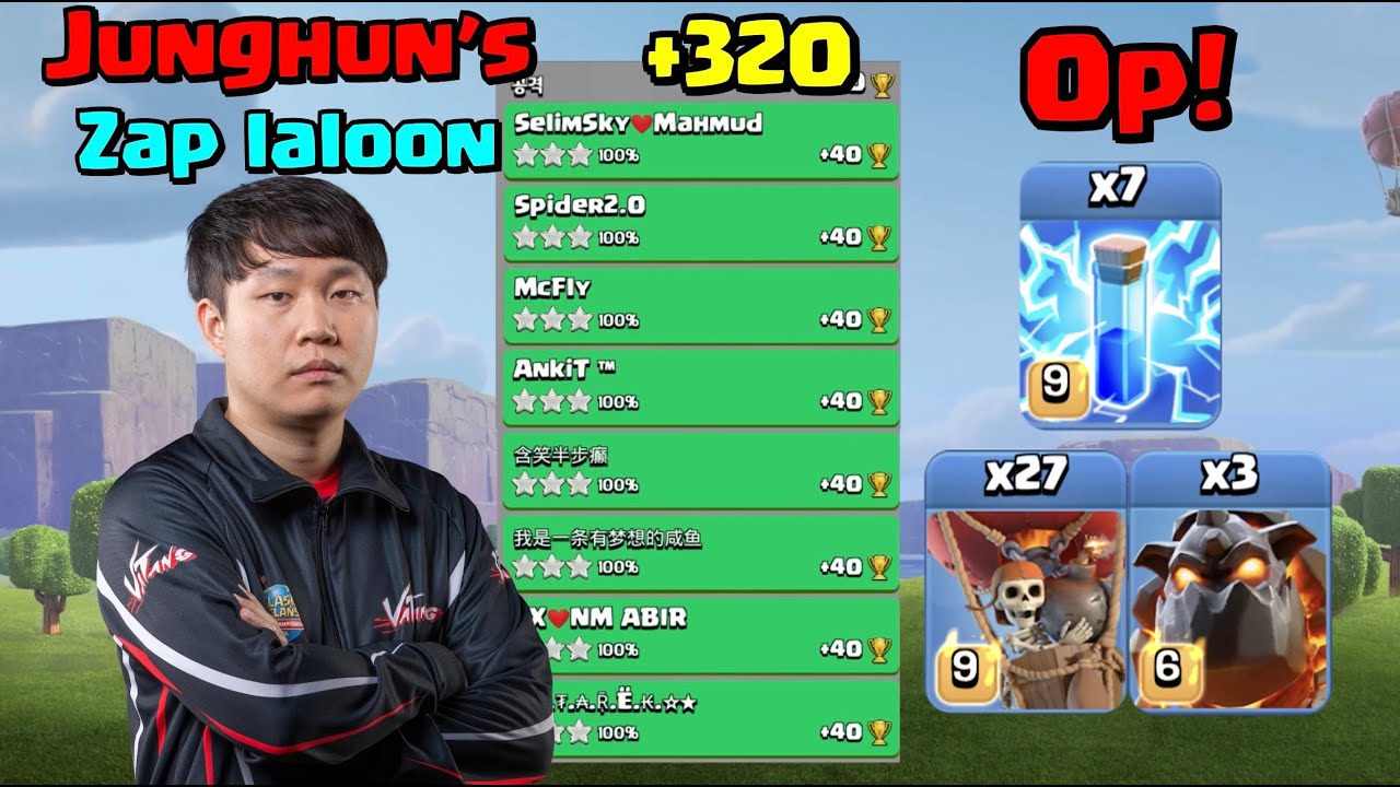 [Legend League] Clash Of Clans Legend Zap Laloon Attack TH13_클래시오브클랜 전설리그 7번개 라벌영상 [#1]