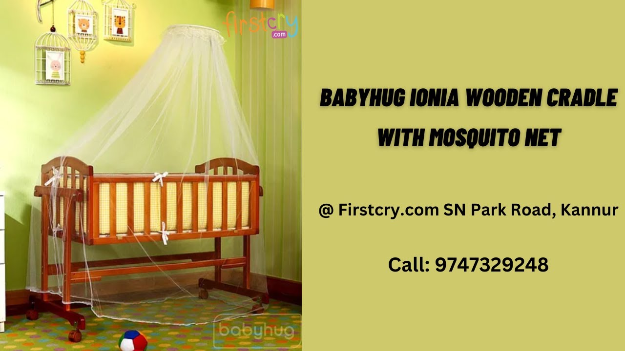 Babyhug Ionia Wooden Cradle With Mosquito Net Installation. #installation #cradle #babyhug