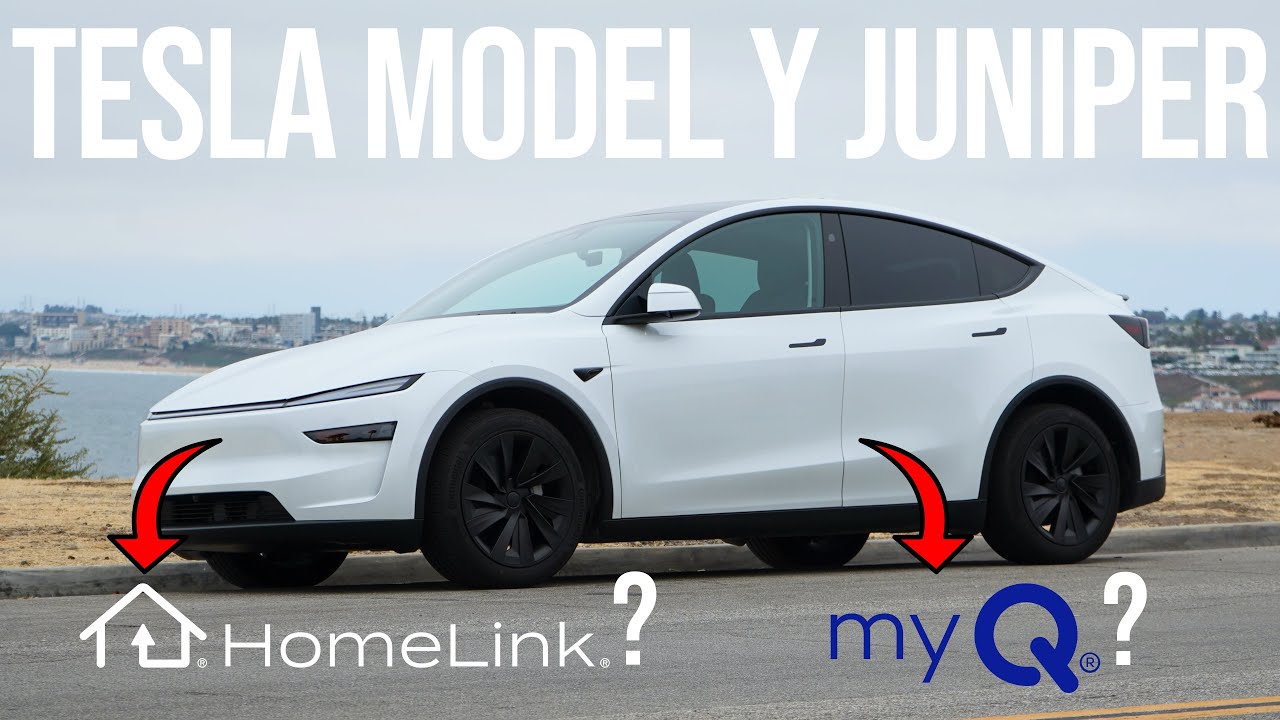 Tesla Model Y Juniper: Homelink против MyQ