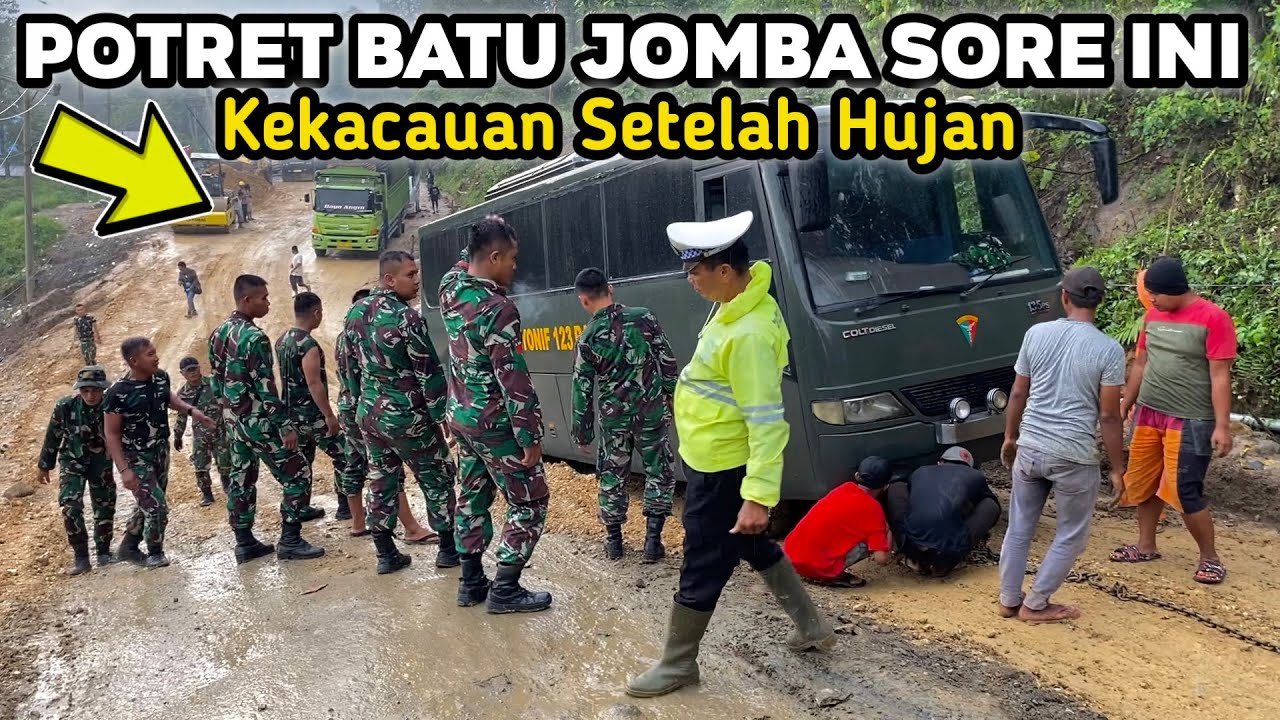 Bus Anggota TNI Terpuruk‼️Reaksi Masyarakat Untuk Membantu