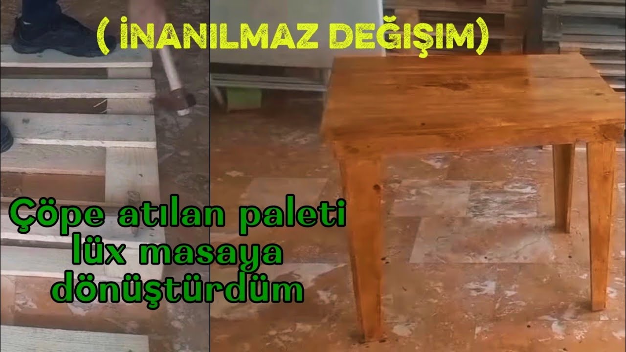 Ahşap masa yapımı / Making a table / Wooden table ( diy ) How to making a wooden table