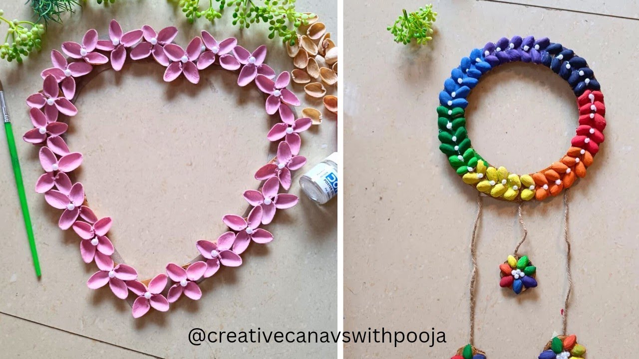 Pistashells Wall Hanging Crafts|DIY Pistashells Home Decor|Wall Decor ideas #craftideas #diy #decor