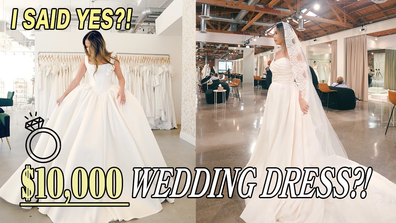 Trying on a $10,000 Wedding Dress… Did I Say Yes?! 💍  | Mscrisssy