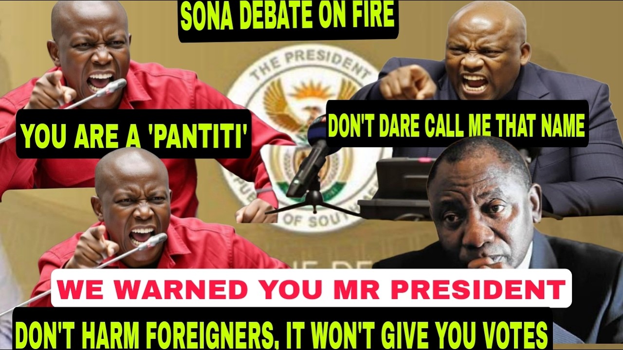 DRAMA At SONA: Malema Fearlessly Blast Ramaphosa, Supports ZUMA While Gayton DISGRACED Himself