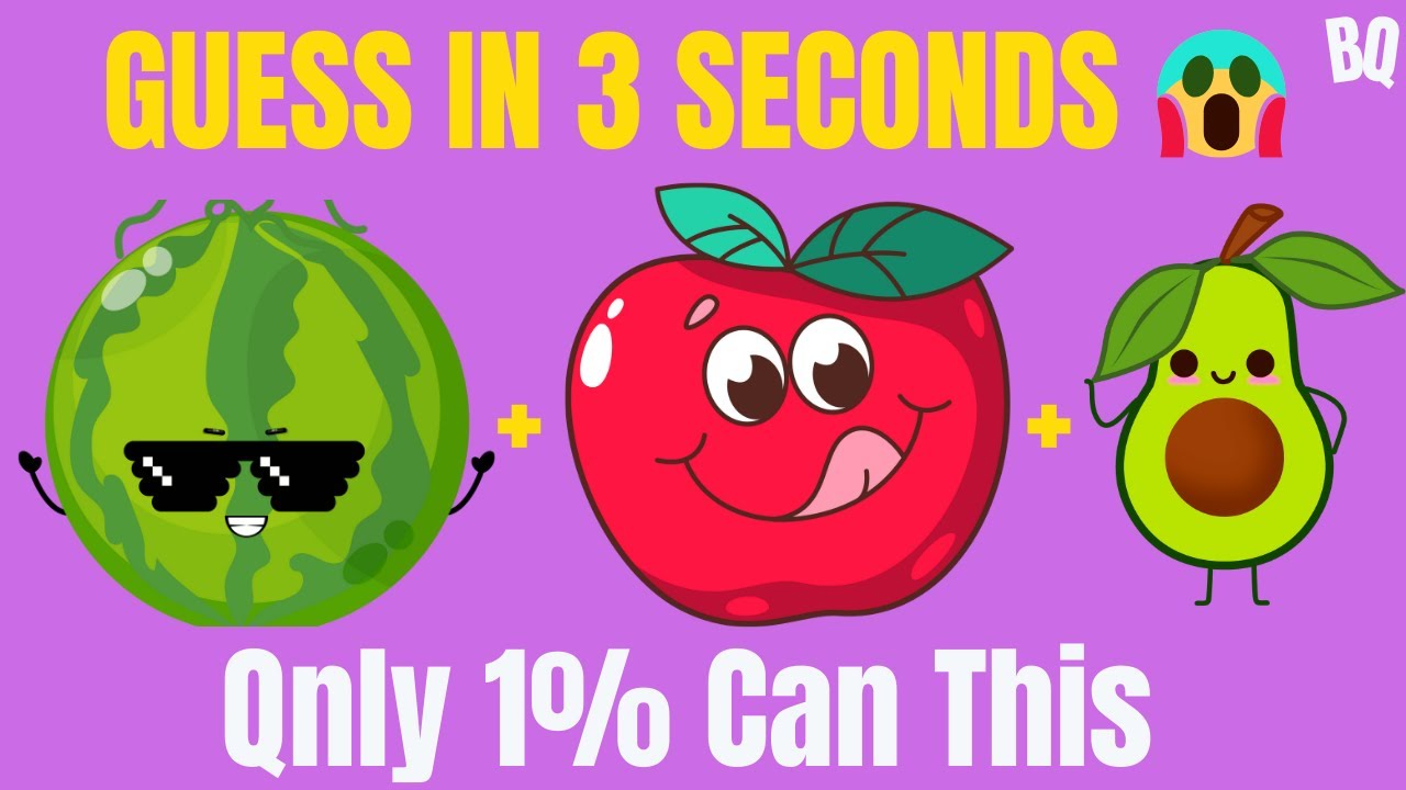 Guess the Fruit in 3 Seconds 🍎🍓🍌 | 52 Different Types of Fruit