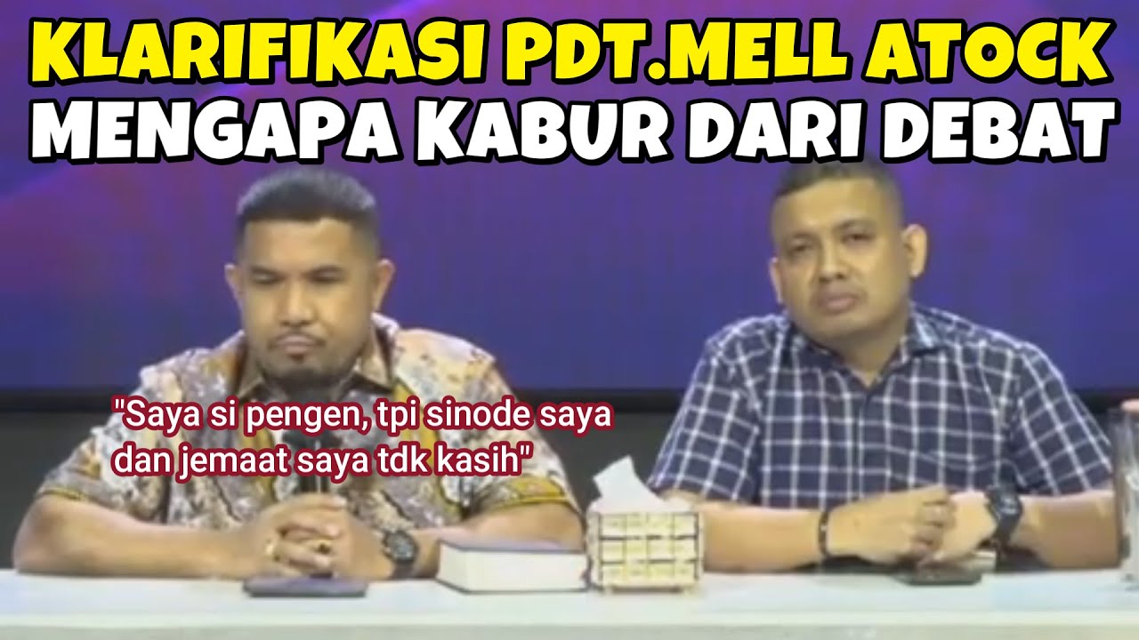 Klarifikasi Pendeta Mell Atock..Apa Alasan Dirinya Kabur Dari Debat
