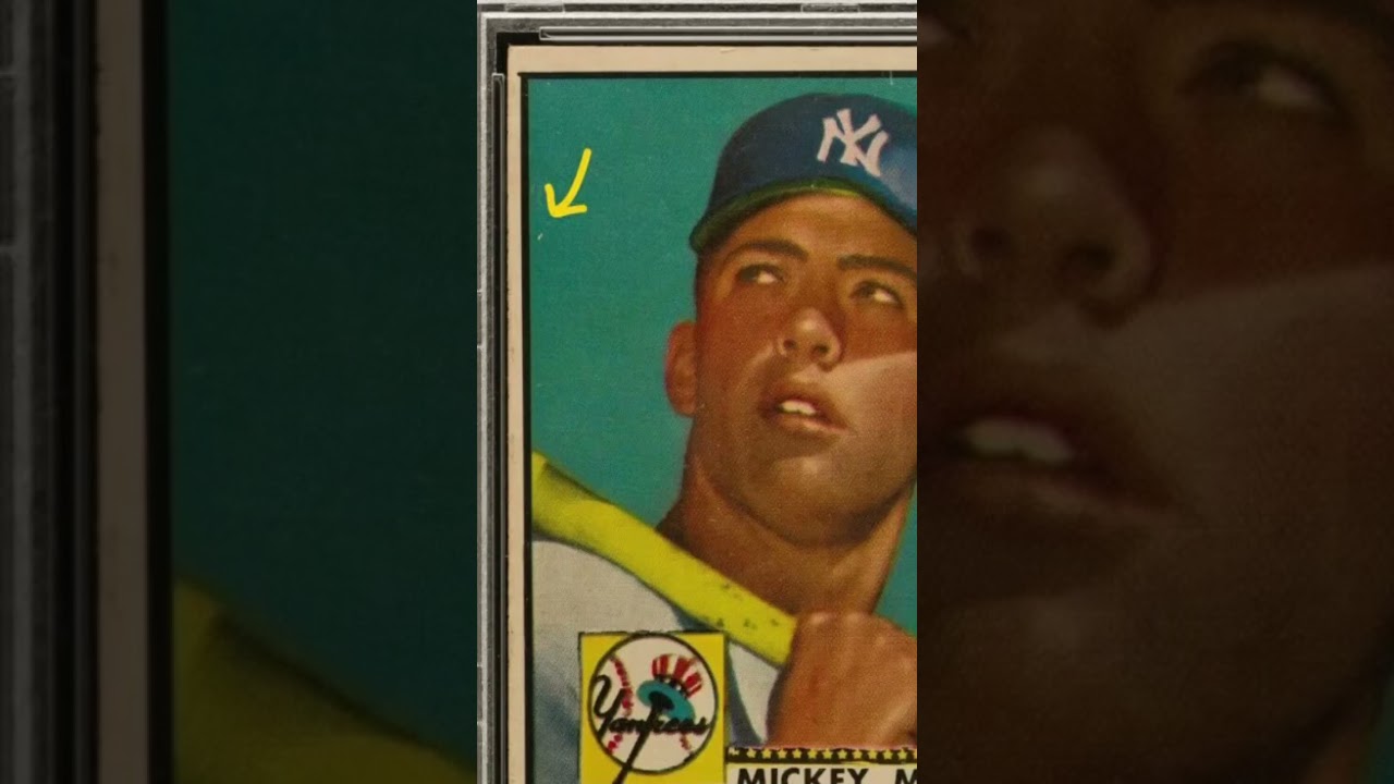 How to tell the difference between the two types of 1952 Topps Mickey Mantle cards