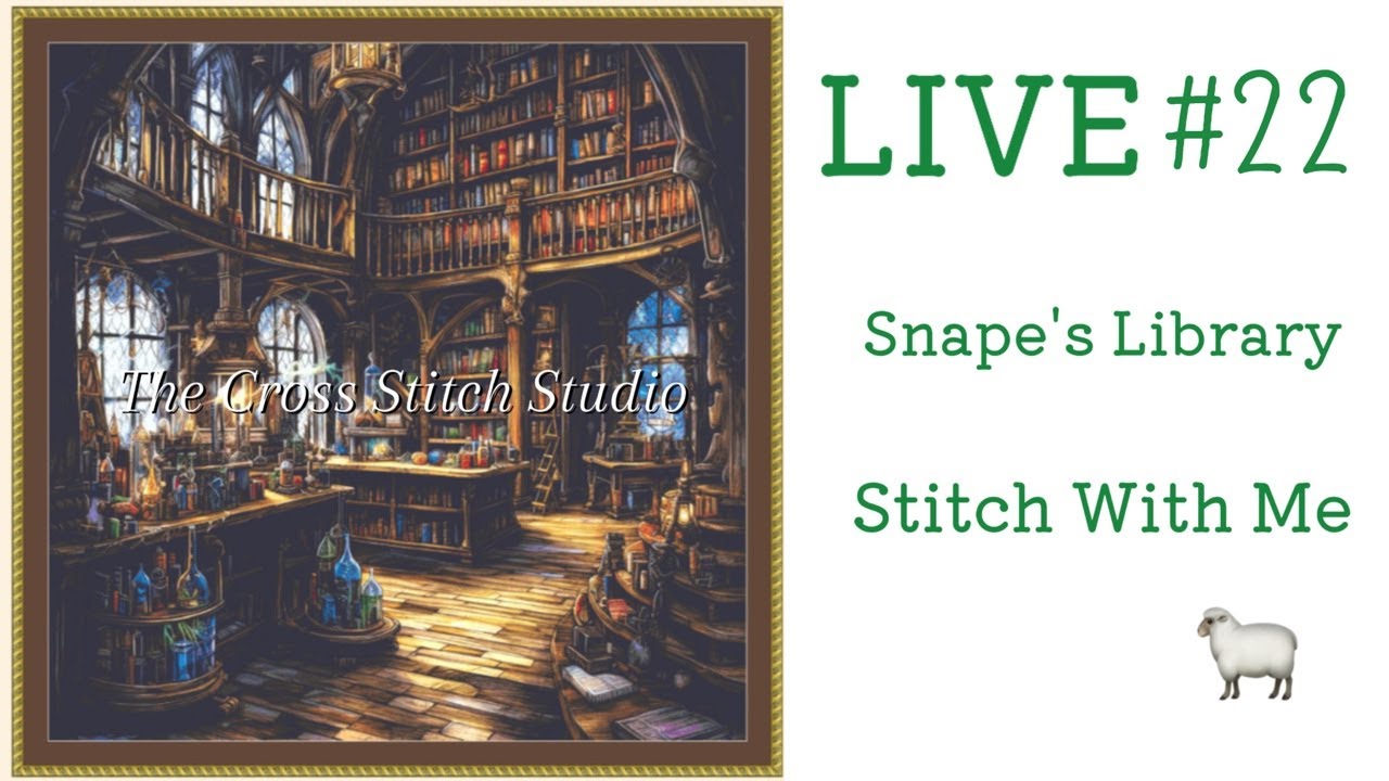 LIVE#22 Snape's Library【TCSS】 #stitchwithme #flosstube #crossstitch