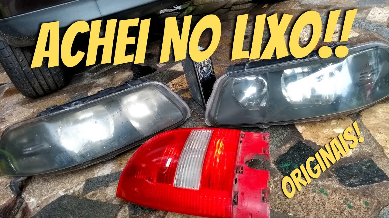 ACHEI NO LIXO LANTERNAS E FARÓIS ORIGINAIS DO GOL G3!!!
