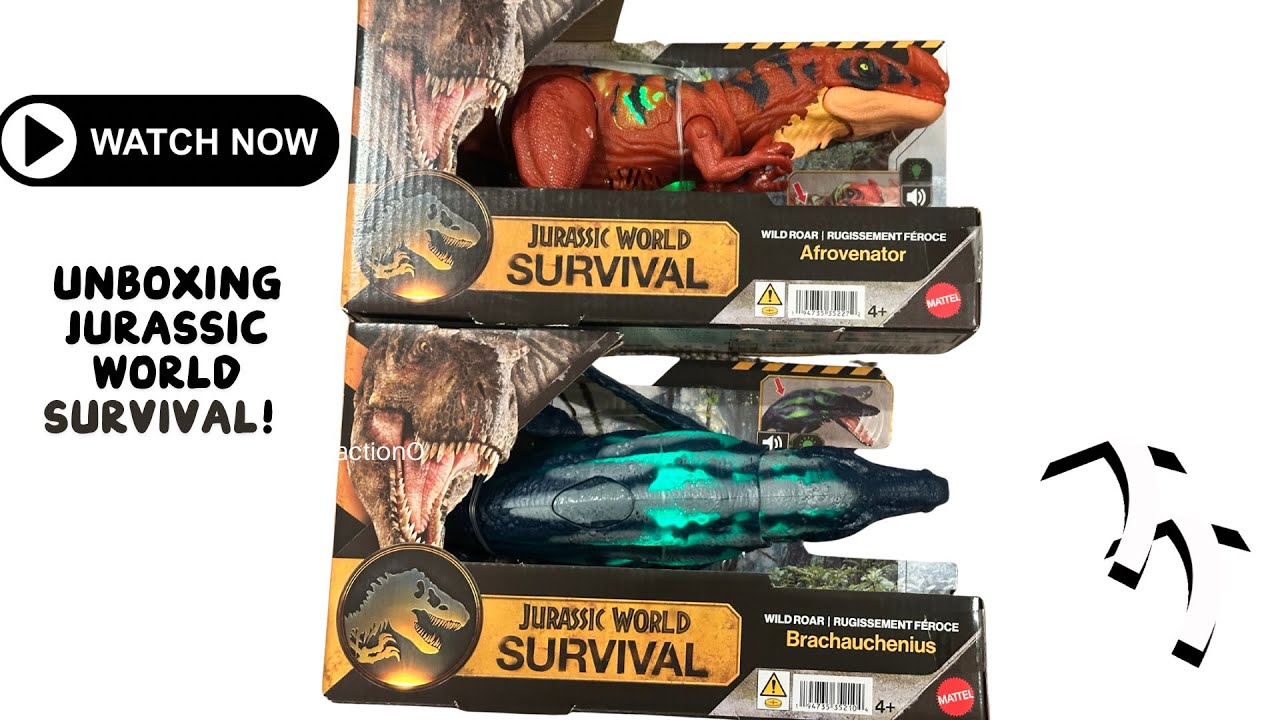 Jurassic World Survival UNBOXING! Brachauchenius vs Afrovenator!  Epic Dino Battle Reveal! NEW