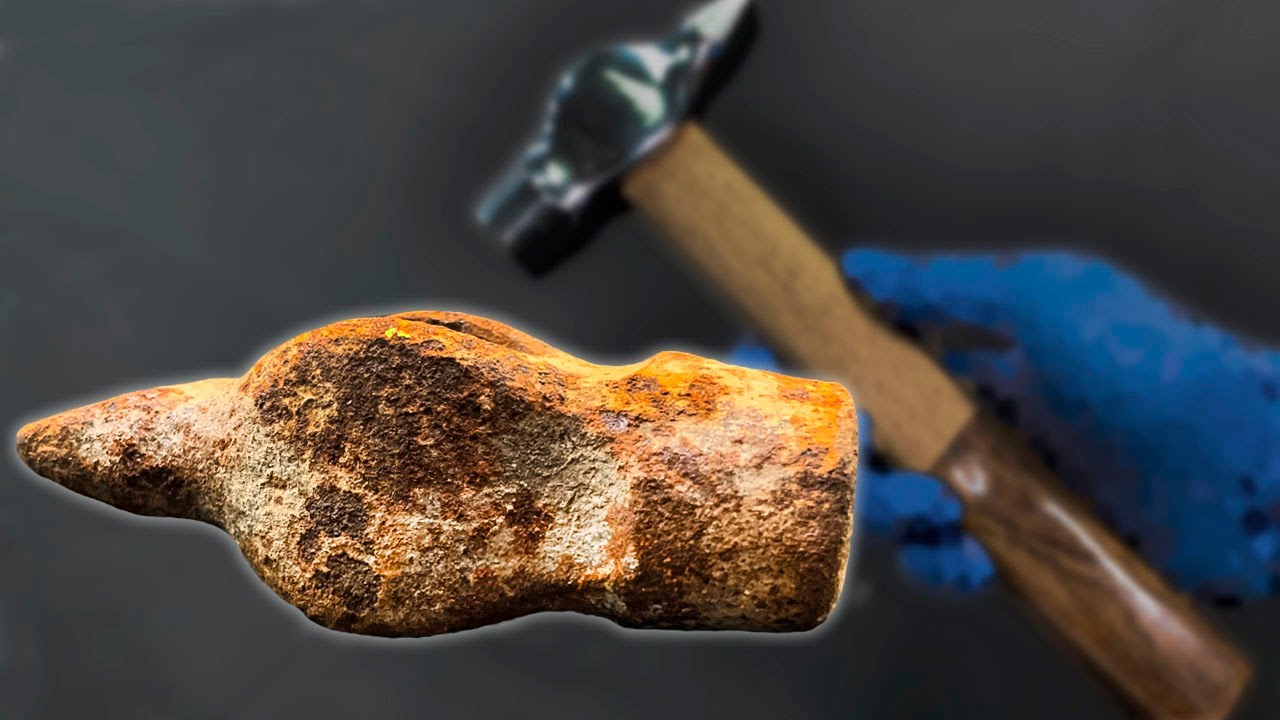 Restoration of an old rusty hammer ※ New Custom handle