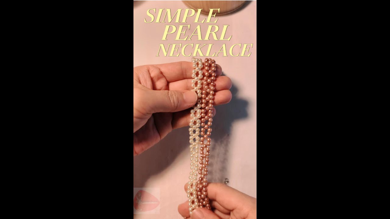 DIY Simple Pearl Necklace but the result is so elegant Elegant  