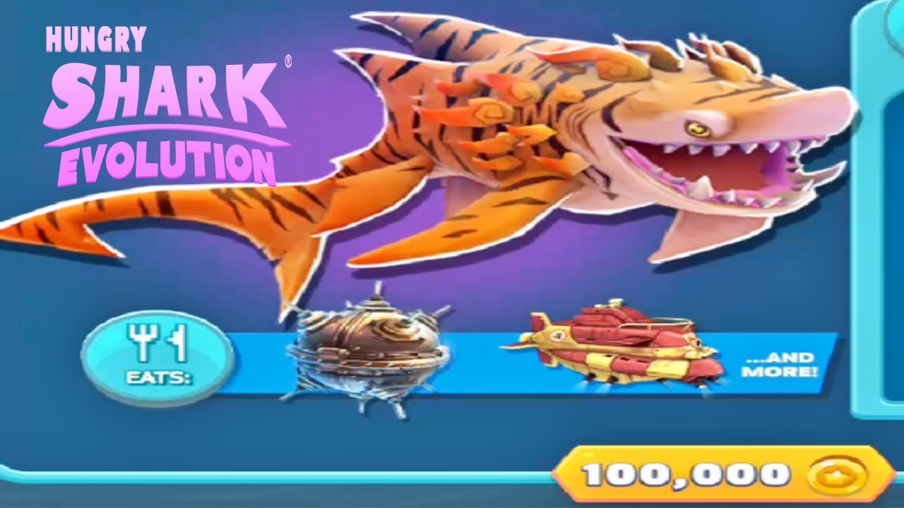 Hungry Shark Evolution: SHAR - KHAN New Shark Unlocked - Tiger Shark Evolve - All Sharks Unlocked