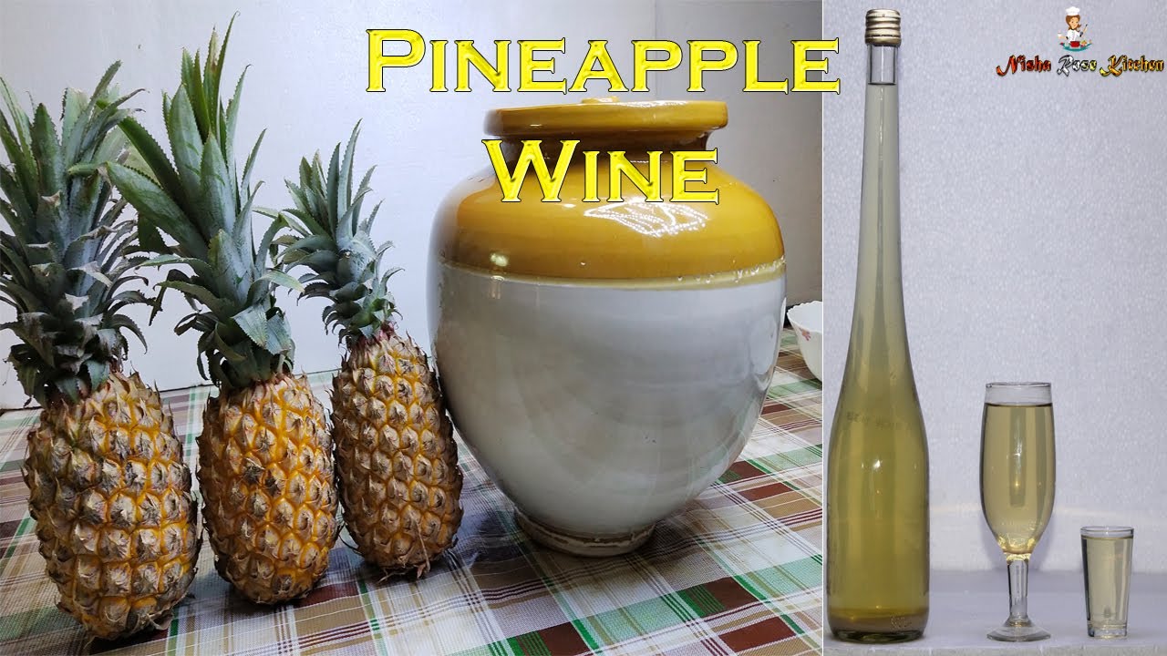 Pineapple Wine Recipe | പൈനാപ്പിൾ വൈൻ | How To make pineapple wine at home - Nisha Rose Kitchen