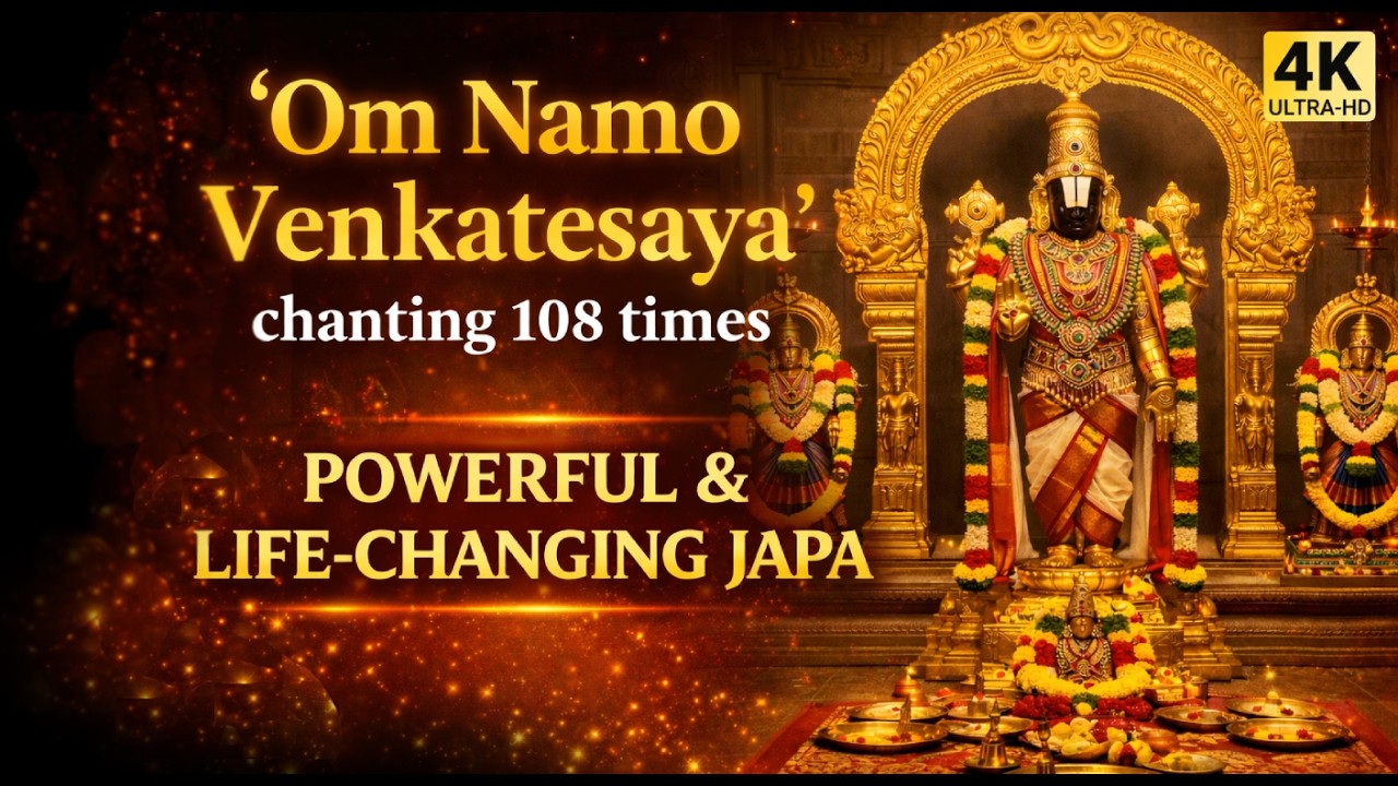 Om Namo Venkatesaya 108 Times | Powerful Lord Balaji Mantra for Peace, Prosperity & Blessings