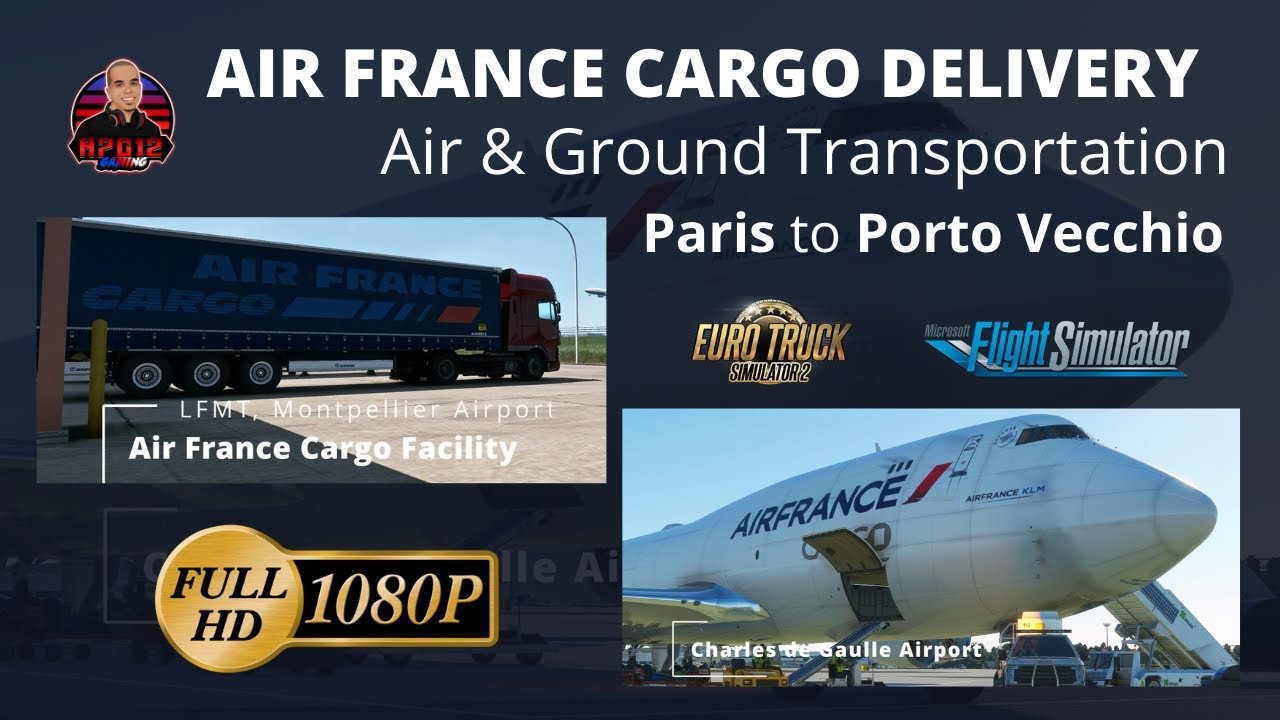 Best Microsoft Flight Simulator 2020 and ETS2 Air France transport | B747 Plane and DAF Truck #ets2