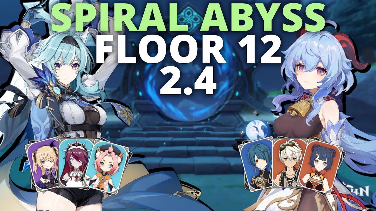 Serpent Spine Eula Triple Cryo & Melt Ganyu 2WT Spiral Abyss Floor 12 2.4 (9 Stars) | Genshin Impact
