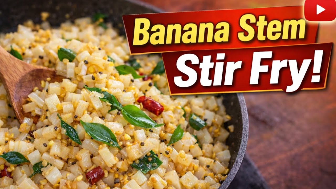 Banana stem stir fry ! Vazhappindi thoran ! #thoranrecipe #food 