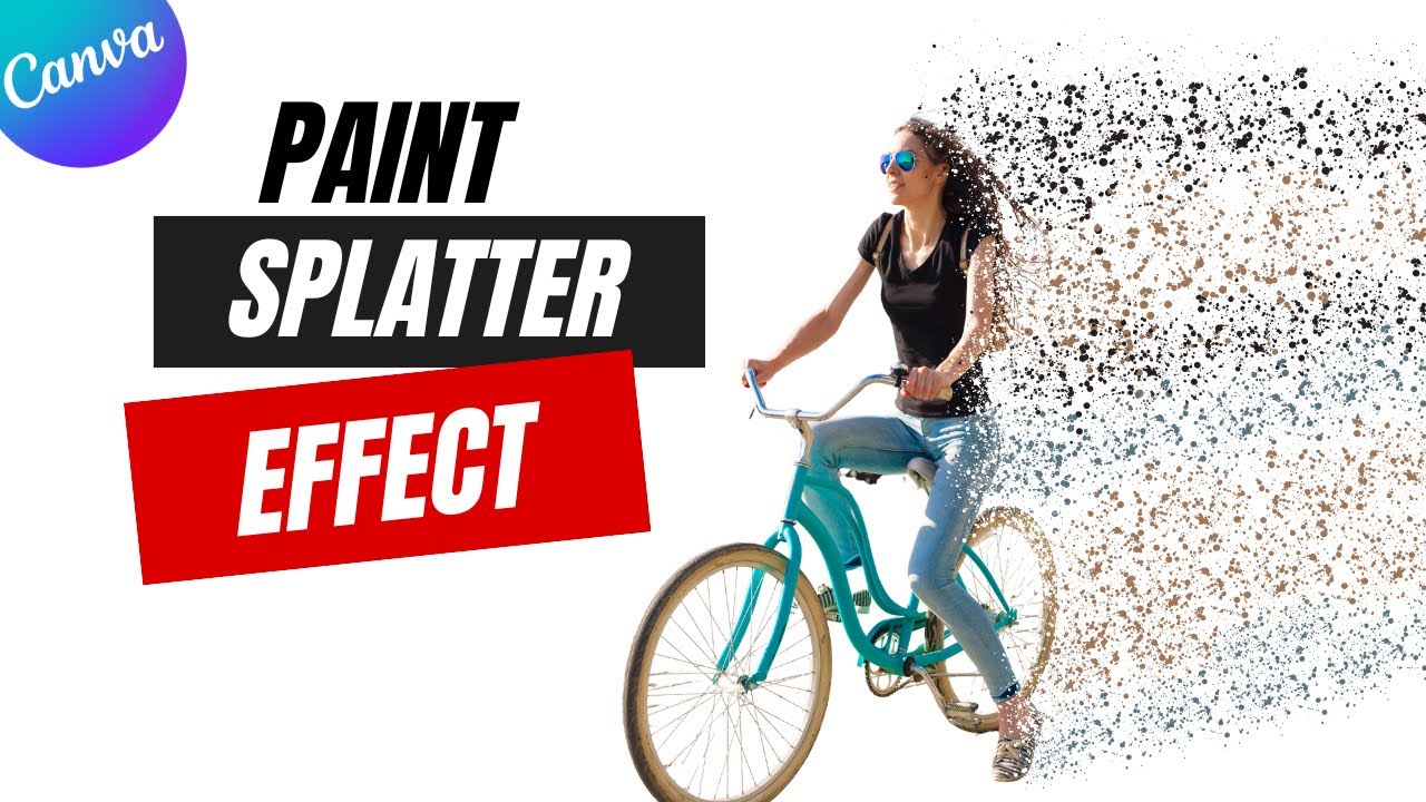 Easy Canva Dispersion Effect | Canva Tutorial for Beginners 🚴‍♀️💥