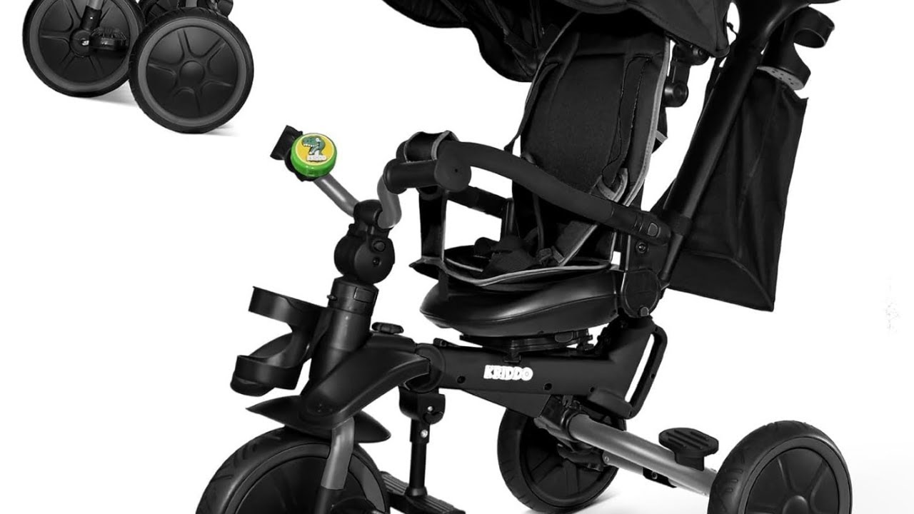 🛡️ 5-POINT SAFETY! KRIDDO 8-in-1 Folding Trike Review with Rearview Window 🔍