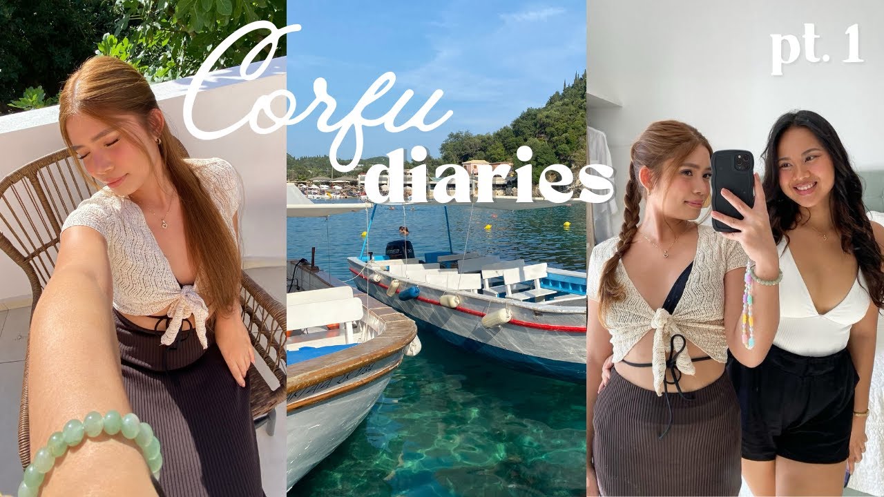 CORFU, GREECE 🇬🇷 travel diary PART 1 | travel with my bestie, apartment tour, day in Palaiokastritsa