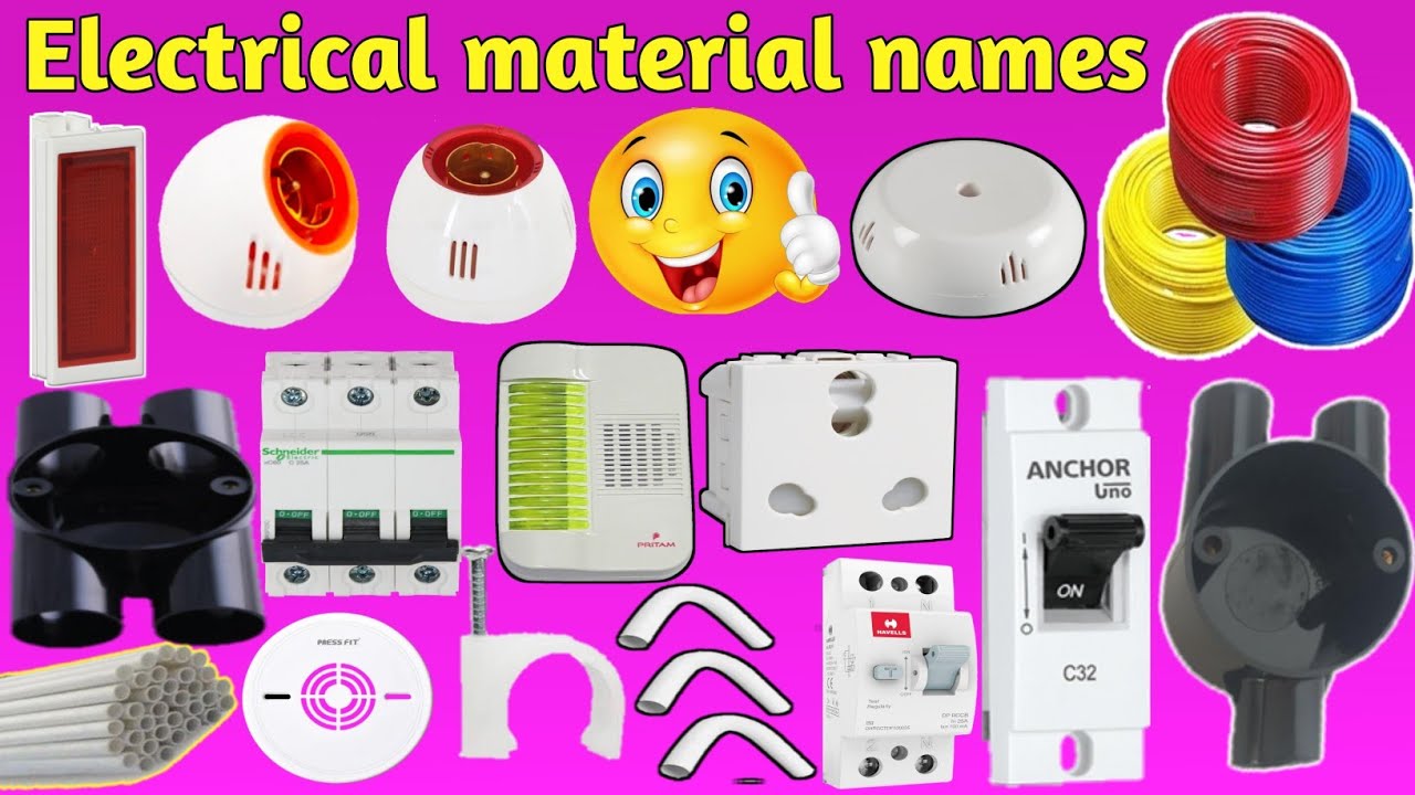 Electrical materials name's | Electrical materials names and pictured | Electrical material  list .