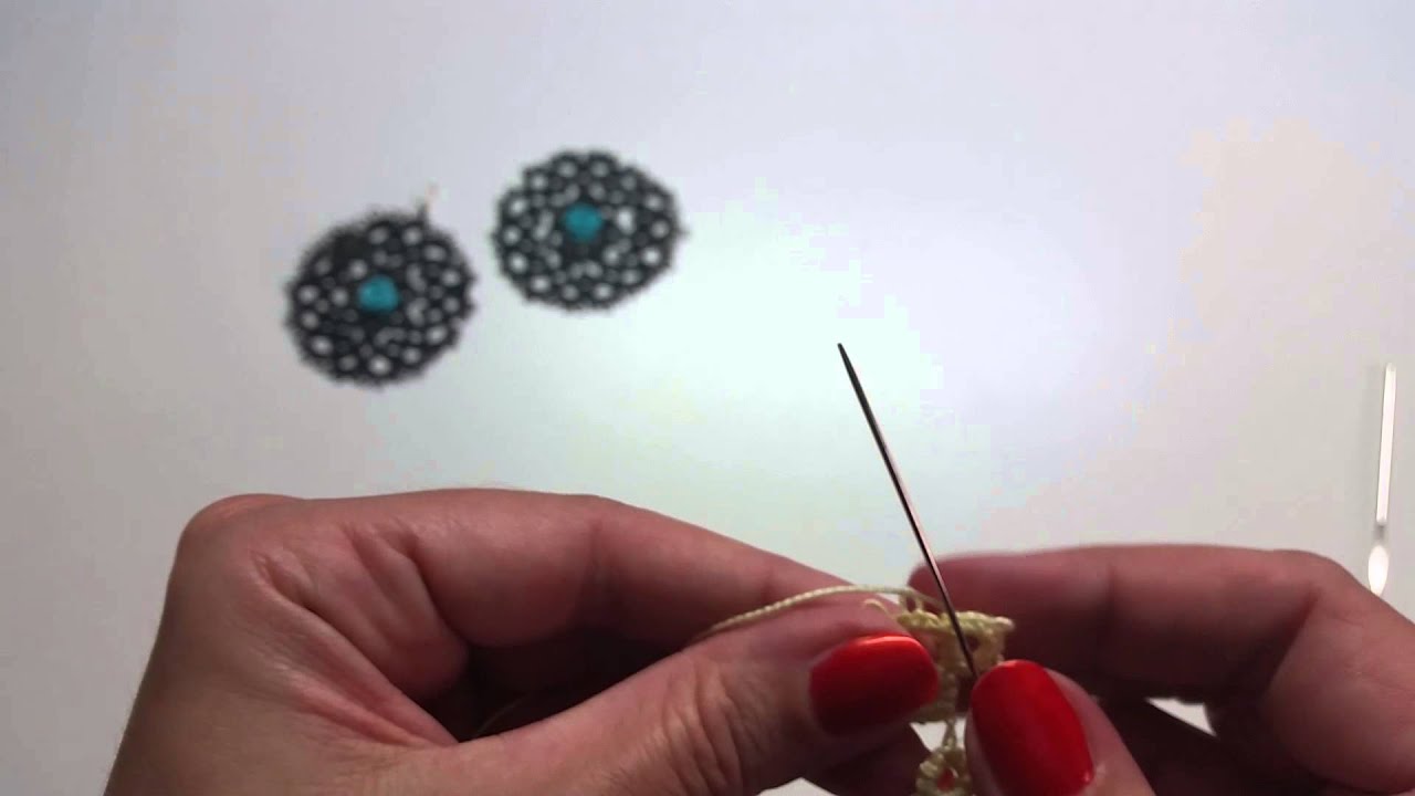 2* parte orecchini split ring mock picot