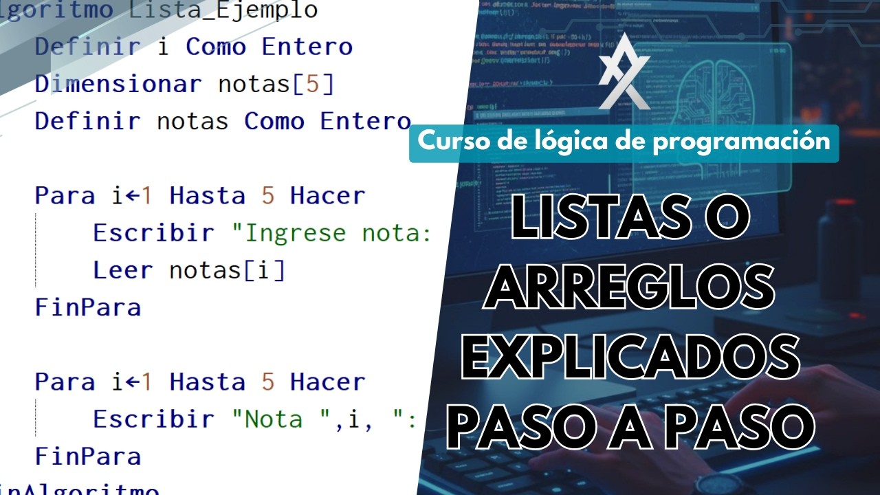 7. Listas: Qué son, índices y cómo recorrerlas | Curso de lógica de programación