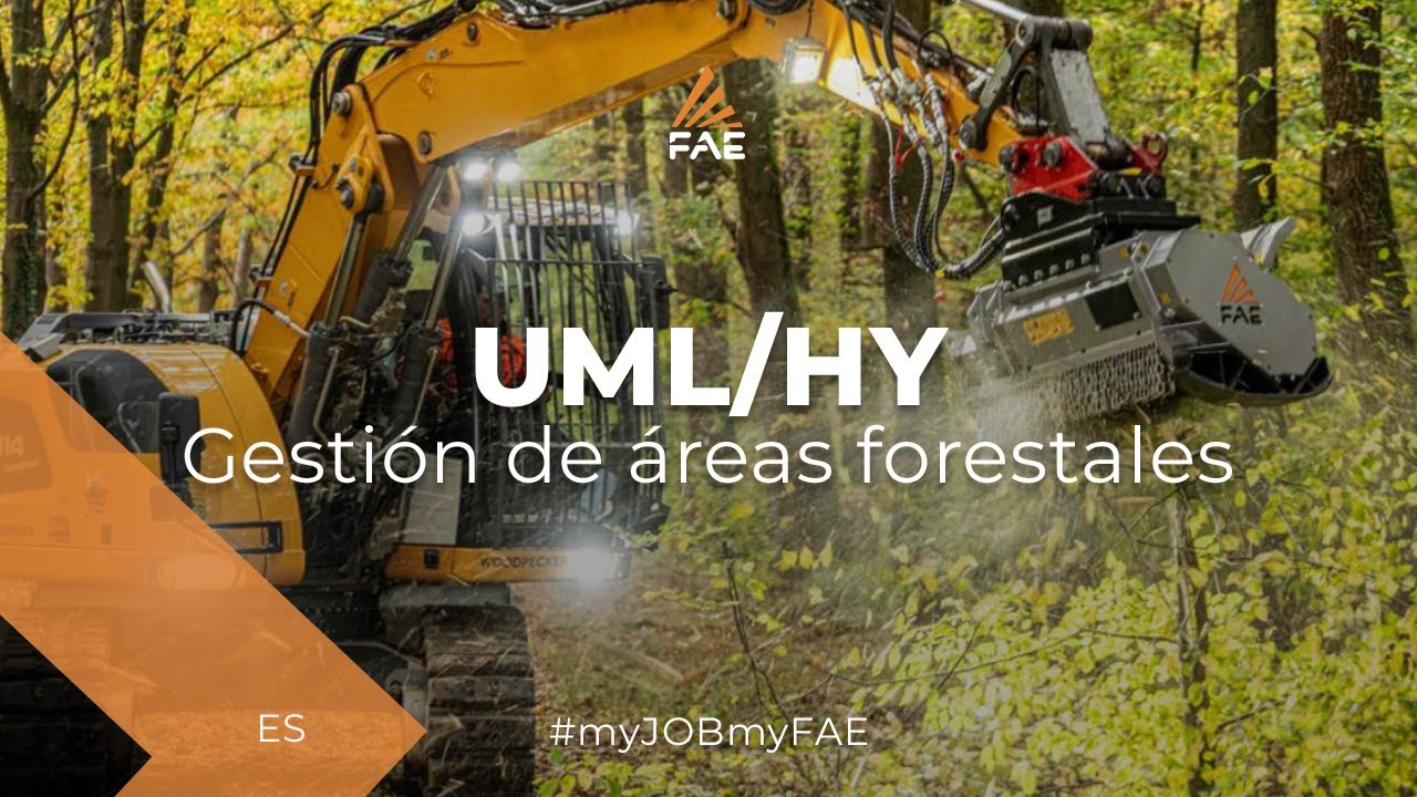 La trituradora forestal FAE con rotor de dientes fijos para excavadoras de 7 a 15 t