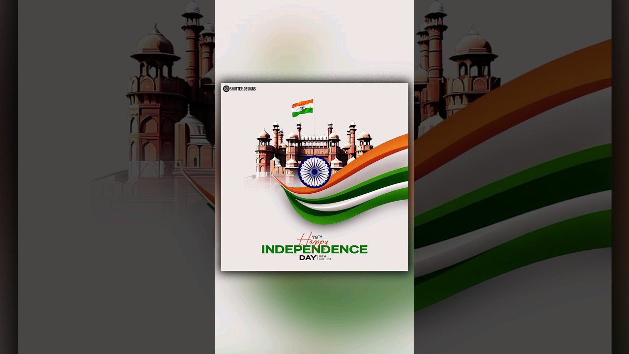 Independence Day Poster Design In Photoshop #Photoshop #shorts #short