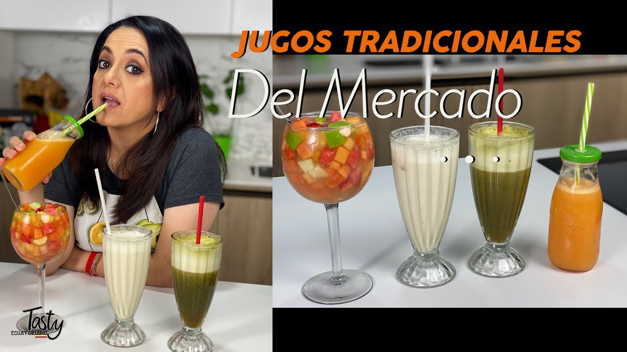 Come y Bebe, Platanada jugos del Mercado de Alfalfa y Naranjilla, Naranja y zanahoria