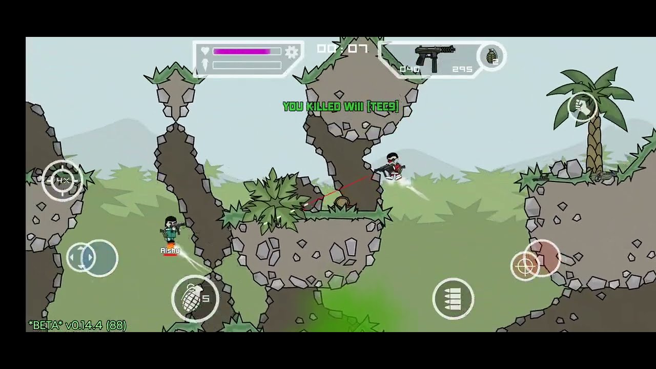 Mini Militia Gameplay 103 (WizKnight) Outpost