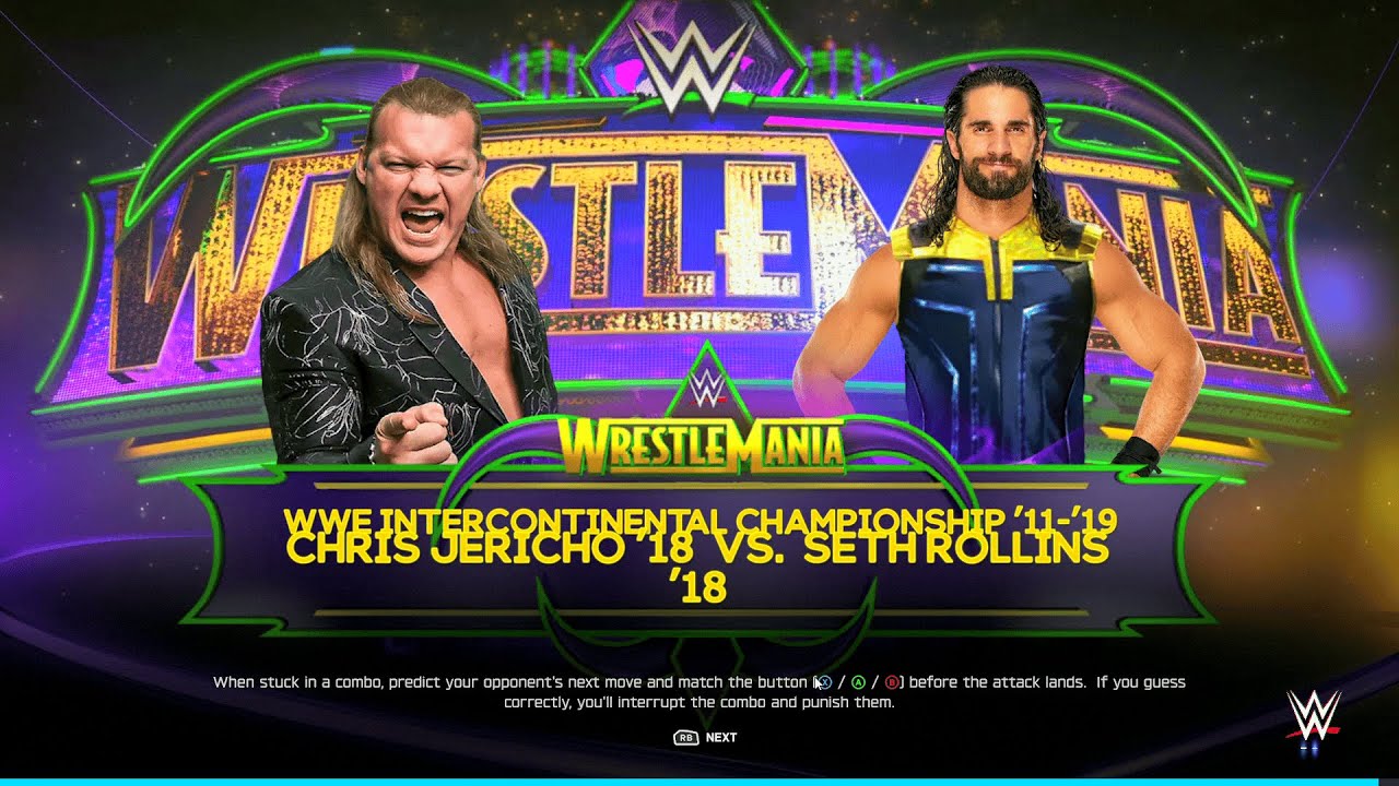WWE 2K25 FULL MATCH - Chris Jericho vs. Seth Rollins - Ultimate Showdowns